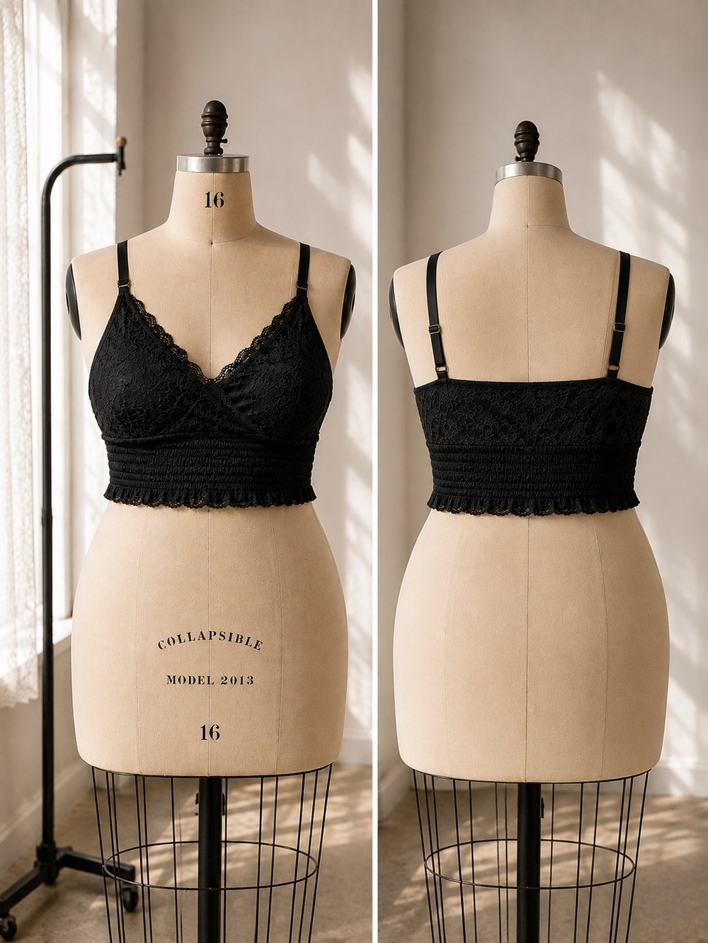 Torrid Black Lace Bralette with Scalloped Hem